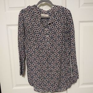 Loft print tunic blouse, size M
